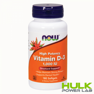 NOW Vitamin D-3 1,000 IU 180 Softgels