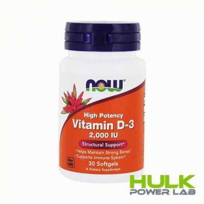 NOW Vitamin D-3 2,000 IU 120 Softgels