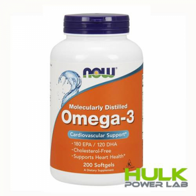 NOW Omega 3 200 капсул
