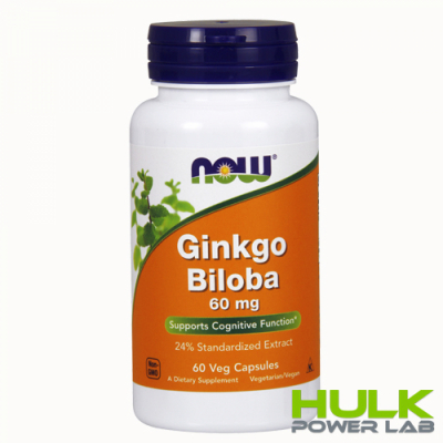 NOW Ginkgo Biloba 60 mg  60 Veg Capsules