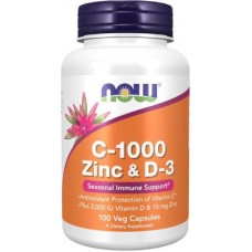 NOW Vitamin C-1000 Zinc & D-3 100 капсул 
