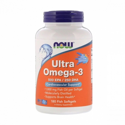 NOW Ultra Omega 3-D 180 капсул