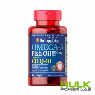 Puritan's Pride Omega-3 Fish Oil 1000 mg plus Co Q-10 30 mg