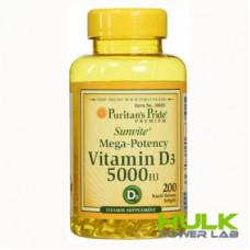 Puritan's Pride Vitamin D3 125 mcg 5000 iu 100 softgels
