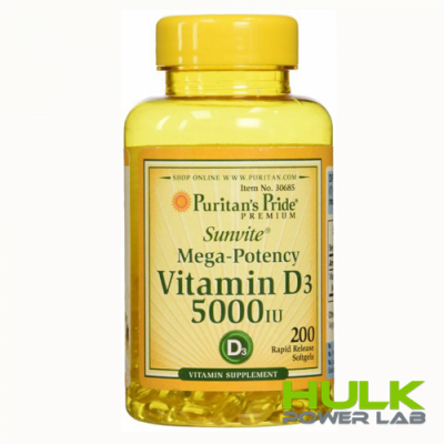 Puritan's Pride Vitamin D3 125 mcg 5000 iu 100 softgels