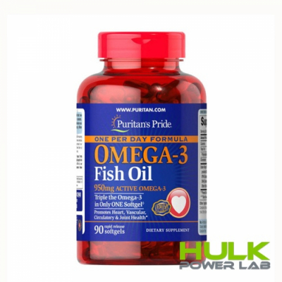 Puritans Pride Omega 3 950 mg active omega 3 90 капсул