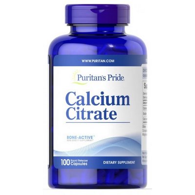 Puritan's Pride Calcium Citrate 250 мг 100 капсул