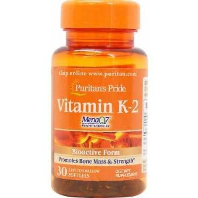 Puritan's Pride Vitamin K-2 (MenaQ7) 100 mcg 30 капсул