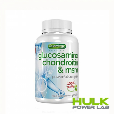Quamtrax Nutrition Glucosamine Chondroitin & MSM 90 таблеток