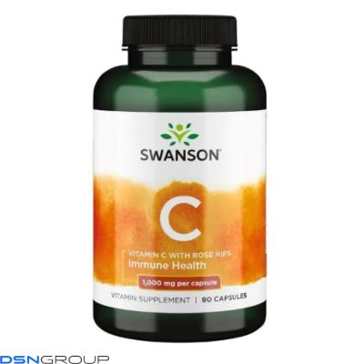 Swanson Vitamin C with Rose Hips 1000 мг 90 капсул